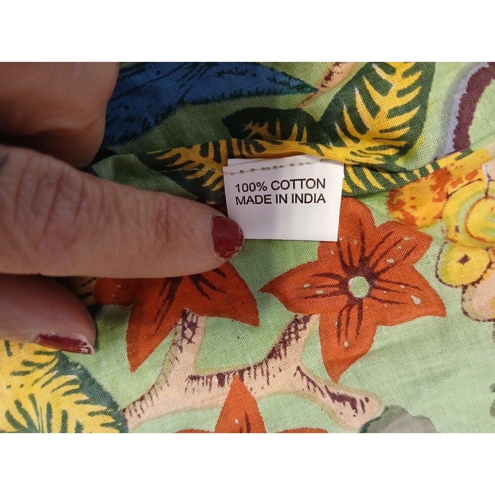 Craftluxe Kimono Robe Frida Kahlo Tropical Print 100% Cotton NWOT - Picture 14 of 16